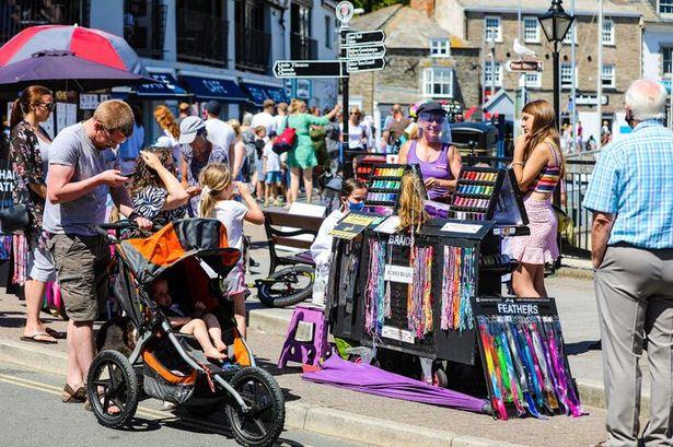 Padstow on a busy summers day in July 2020 Padstow on a busy summers day in July 2020